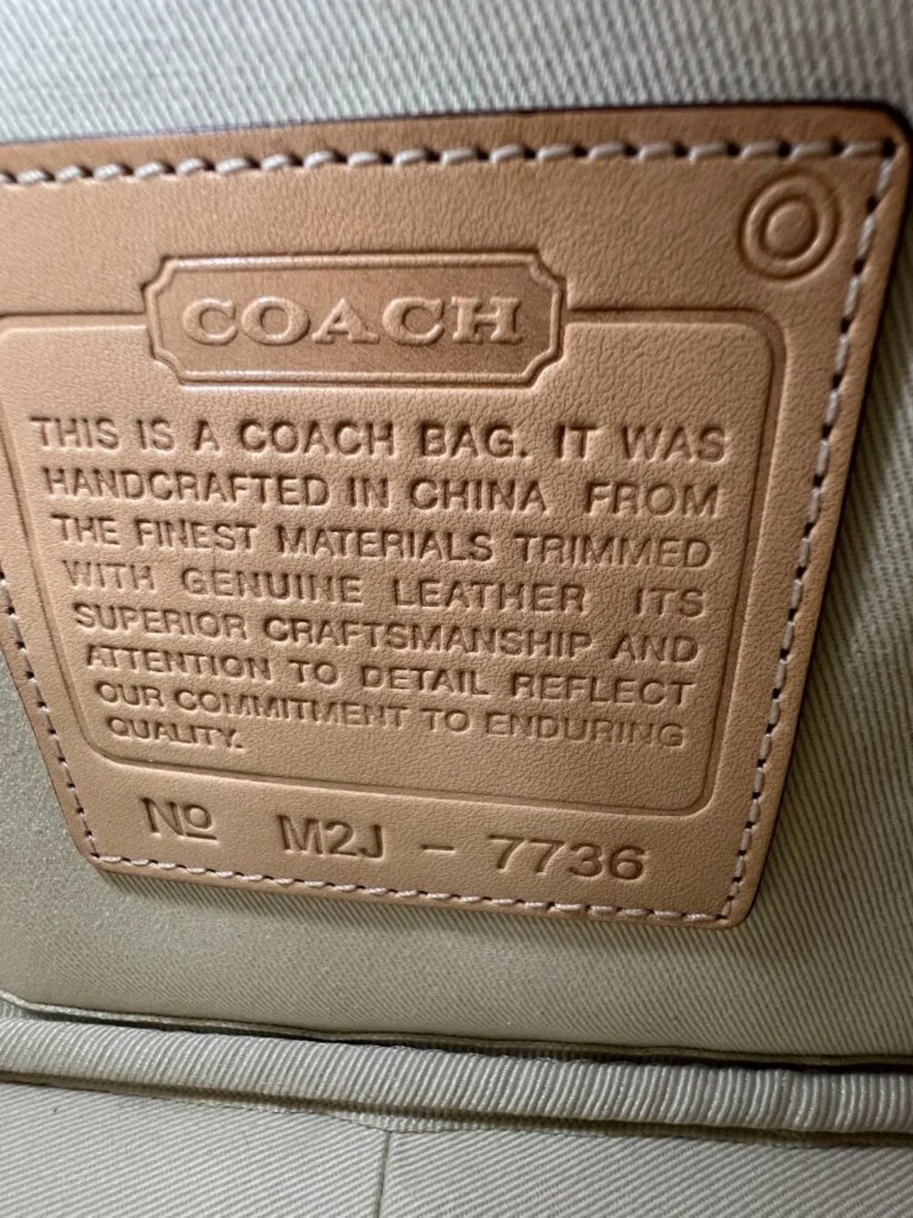 Coach Blue Plaid Small Bag in Style 7736
